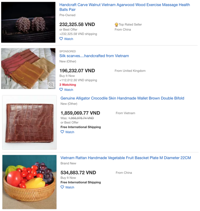 Hàng loạt sản phẩm truyền thống của Việt Nam được bán với giá cực cao trên Amazon, eBay - Ảnh 5.