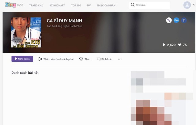 Zing MP3 gỡ bài hát của ca sĩ Duy Mạnh sau cáo buộc bản quyền - Ảnh 2.