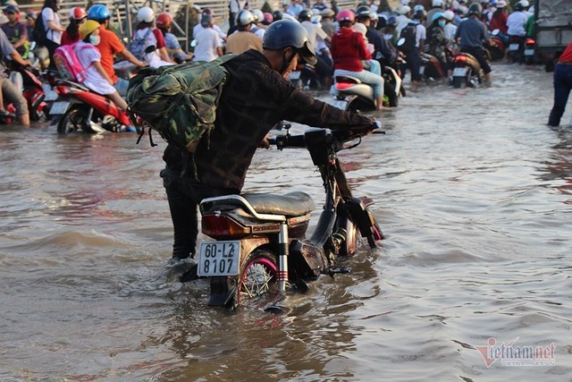 Đưa con đi học từ 5 rưỡi sáng, người Cần Thơ ngao ngán bơi trong biển nước - Ảnh 15.