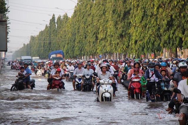 Đưa con đi học từ 5 rưỡi sáng, người Cần Thơ ngao ngán bơi trong biển nước - Ảnh 26.