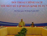 Thủ tướng lắng nghe góp ý của 14 tập đoàn tư nhân Thủ tướng lắng nghe góp ý của 14 tập đoàn tư nhân