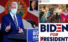 Ông Trump đăng ảnh 'chế' cảnh đối thủ Joe Biden ngồi xe lăn trong viện dưỡng lão