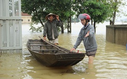 Nước sông Lam dâng cao, Nghệ An ngập lụt trên diện rộng