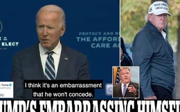 Tổng thống đắc cử Biden nói ông Trump “đáng xấu hổ” khi không thừa nhận thua cuộc