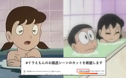 Fan Nhật kêu gọi NSX Doraemon cắt hết cảnh Shizuka đi tắm, sau 1 tuần nhận về 1000 lượt ủng hộ!