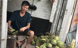 Bán trăm lít nước mía, trăm quả dừa trong buổi sáng Hà Nội nắng nóng cực đỉnh