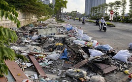 Hà Nội: Đại lộ nghìn tỷ vừa thông xe biến thành các bãi rác rùng mình