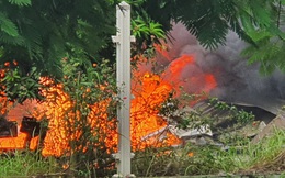 Ảnh: Hiện trường vụ cháy tại khu công nghiệp Yên Phong, Bắc Ninh