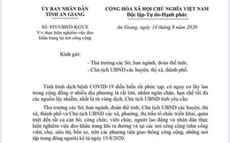 Từ 15-8, An Giang xử nghiêm cán bộ không đeo khẩu trang phòng, chống Covid-19