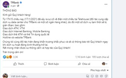 TPBank cùng nhiều ngân hàng gặp sự cố toàn hệ thống, người dùng hoang mang