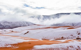 Chuyện khó tin: Tuyết rơi phủ trắng xóa một phần sa mạc Sahara, nhiệt độ chạm mức-2 độ C