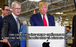 Tim Cook tặng ông Trump chiếc Mac Pro 6.000 USD nhưng lại không kèm màn hình và bánh xe