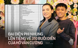 Phía ekip cố NS Phi Nhung nói gì về danh sách 310 đêm diễn và sự kiện của Hồ Văn Cường gây xôn xao MXH?