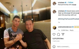 Tỷ phú Singapore bắt tay Cristiano Ronaldo làm startup về bóng đá
