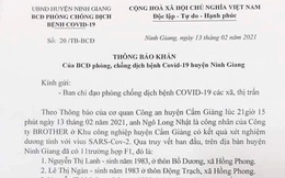 KHẨN: Những ai tiếp xúc với 11 công dân và lái xe ô tô huyện Ninh Giang khẩn trương khai báo y tế
