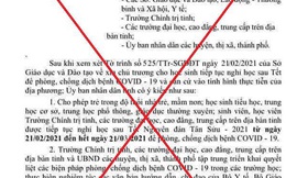 Quảng Nam: Nam sinh lớp 9 trêu bạn bè, giả văn bản cho cả tỉnh nghỉ học vì Covid-19