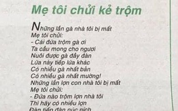 Bài thơ "Mẹ tôi chửi kẻ trộm" vừa được trao giải cao nhất cuộc thi thơ báo Văn Nghệ 2019-2020 gây tranh luận gay gắt