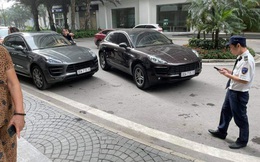 Hà Nội: Hy hữu 2 xe sang Porsche Macan cùng biển số gặp nhau tại chung cư cao cấp