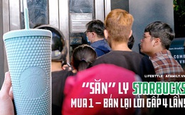 Choáng: Người Sài Gòn 6h sáng xếp hàng dài trước cổng Starbucks để "săn" chiếc ly màu xanh với giá 500k, sau chưa đầy 4 tiếng bán lại đã tăng giá gấp 4 lần