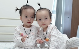 Khoảnh khắc 2 chị em ríu rít cực đáng yêu sau khi bé Diệu Nhi được phẫu thuật hoàn chỉnh đường tiêu hóa