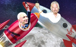 Cuộc đối đầu của giới siêu giàu: Tỷ phú Richard Branson muốn vượt mặt Jeff Bezos trong cuộc đua không gian