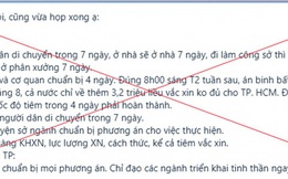 Hà Nội nói gì về thông tin "án binh bất động toàn thành phố, người dân ở yên trong nhà 7 ngày"?