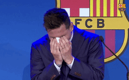 Messi khóc nức nở ngay khi bước vào buổi họp báo chia tay Barcelona