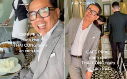 Thái Công khoe bữa trưa buffet VIP chỉ phục vụ nội bộ, nhìn món ăn netizen phán ngay: Không bằng hàng cơm bụi!