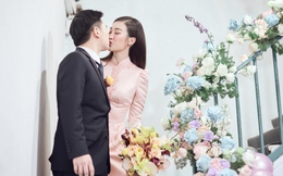 Hoa hậu Đỗ Mỹ Linh và con trai bầu Hiển rạng ngời hạnh phúc trong lễ rước dâu