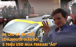 Tạo vỏ bọc con trai tài phiệt, kẻ láu cá 24 tuổi lừa người giàu bỏ 3 triệu USD mua Ferrari “ảo”, khi bị kiện vẫn có người không tin đã bị lừa