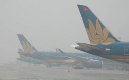 Sương mù bủa vây, nhiều máy bay không thể hạ cánh ở Nội Bài, có chuyến phải quay về Nhật