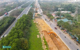 Cận cảnh Đại lộ 'khủng' nhất Thủ đô được mở rộng, chống ngập - 3km tốn 163 tỷ đồng