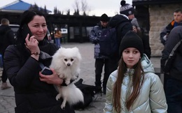 Hình ảnh thú cưng đáng yêu trên tay nhiều người dân sơ tán khỏi Ukraine