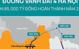 [Infographics] Đường Vành đai 4 trị giá hơn 85.000 tỷ đồng, hoàn thành năm 2027