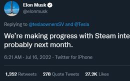 Tesla chuẩn bị tích hợp Steam lên xe điện, Elon Musk hứa tháng sau sẽ có bản thử nghiệm