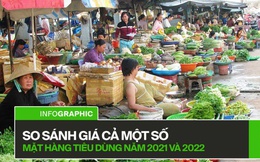 So sánh giá thực phẩm năm 2021 và 2022: Tăng "phi mã" theo giá xăng, người dân trở tay không kịp