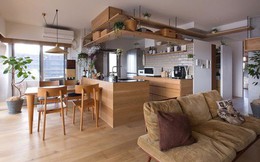 Căn hộ 85m² sử dụng nội thất toàn gỗ nhưng không hề nặng nề của gia đình 3 người ở Nhật Bản
