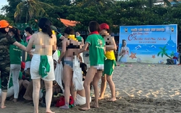 Cơ quan chức năng vào cuộc vụ nhóm nữ du khách cởi áo ngực để chơi team building trên biển Cửa Lò