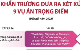 Khẩn trương đưa ra xét xử 9 vụ án trọng điểm