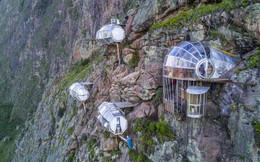 Khách sạn 'độc nhất vô nhị' lơ lửng trên vách núi đá cao gần 400m