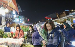 Đêm không ngủ ở chợ hoa lớn nhất Hà Nội giáp Tết