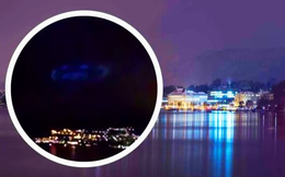 UFO hình đĩa khổng lồ lơ lửng trên hồ nổi tiếng Thụy Sĩ