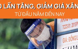 10 lần tăng, giảm giá xăng từ đầu năm đến nay