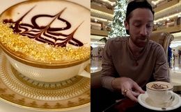 Thưởng thức ly cà phê rắc vàng 23 karat giá nửa triệu đồng trong khách sạn nguy nga nhất thế giới