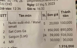 Bình Thuận: Quán ăn bán thùng bia Sài Gòn gần 1 triệu đồng, set cơm gà 850.000 đồng