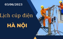 Lịch cúp điện hôm nay tại Hà Nội ngày 03//2023