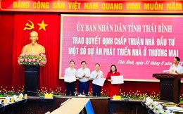 Thái Bình trao quyết định chấp thuận nhà đầu tư 2 dự án khu đô thị lớn dọc hai bên bờ sông Trà