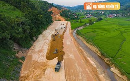 Toàn cảnh hàng chục mũi thi công trên mảnh ghép cuối cùng của cao tốc Bắc - Nam, vốn đầu tư hơn 11.000 tỷ dự kiến hoàn thành chỉ sau 2 năm