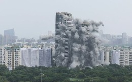 10 giây phá dỡ tòa tháp đôi xây dựng trái phép khổng lồ: Hơn 3.700 kg chất nổ để lại 80.000 tấn gạch vụn, người dân chỉ có 10 tiếng để sơ tán