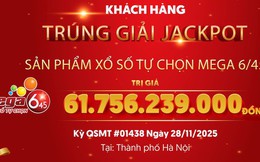 Một khách hàng tại Hà Nội vừa trúng Vietlott hơn 61 tỷ đồng